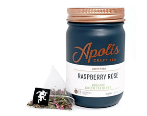 Raspberry Rose Green Tea, Includes 12 Tea Bags
