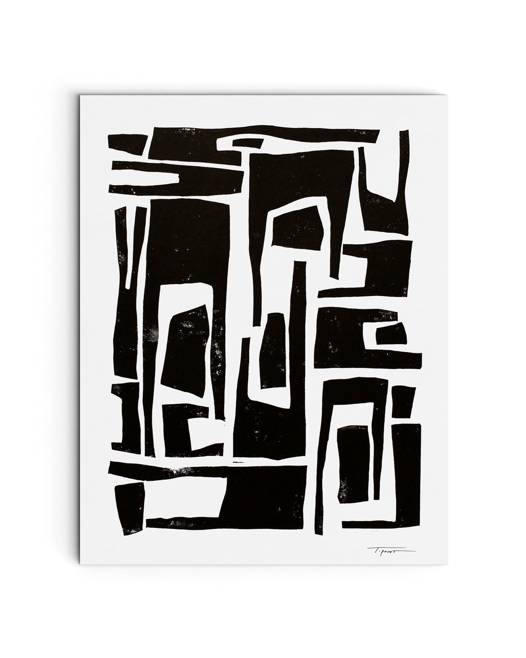 Elongated Organic and Abstract Shapes | Block Print