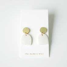 Ade - Large Modern Arch Porcelain Earrings