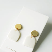 Ade - Large Modern Arch Porcelain Earrings