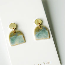 Ade - Medium Modern Arch Porcelain Earrings