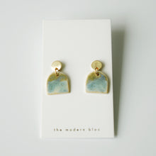 Ade - Medium Modern Arch Porcelain Earrings