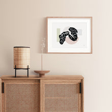 Alocasia and Geometric Shapes Art Print
