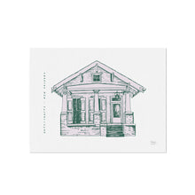 Arts + Crafts Cottage - New Orleans Homes Illustration Art Print