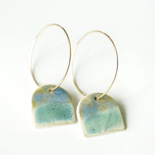 Avery - Modern Arch Porcelain Hoop Earrings