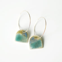 Avery - Modern Arch Porcelain Hoop Earrings