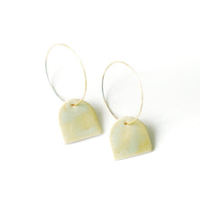 Avery - Modern Arch Porcelain Hoop Earrings