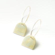 Avery - Modern Arch Porcelain Hoop Earrings
