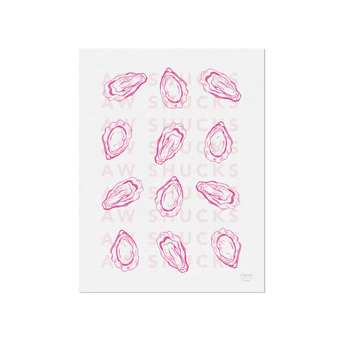Pink Aw Shucks Oyster Art Print