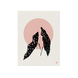 Begonias at Sunset Art Print