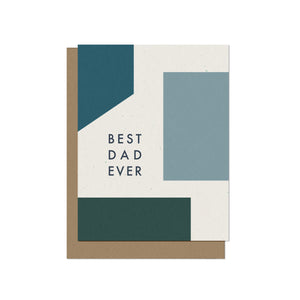 Best Dad Ever Shapes Blank Card