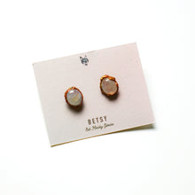 Large Opaque Circle Studs by Betsy Lopez