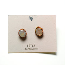 Large Opaque Circle Studs by Betsy Lopez