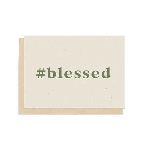 Hashtag Blessed Blank Card