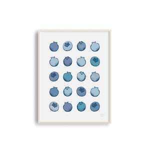Blueberries Fruit and Kitchen Art Print