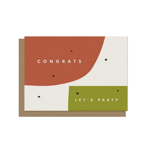 Congrats Let's Party Blank Card