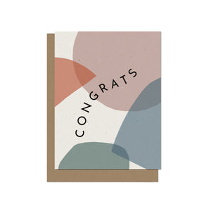 Congrats Overlapping Shapes Blank Card