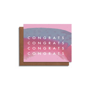Congrats with Watercolor | Blank Card