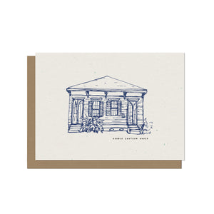 Double Shotgun Contour Illustration Blank Card