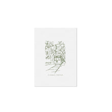 Green 5x7 Mini St Charles Streetcar Contour Art Print