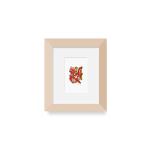 Abstract Crawfish Boil Illustration, 5x7 Mini Art Print