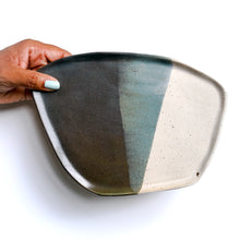 Large Double-Dipped Modern Organic Ceramic Dish No.4