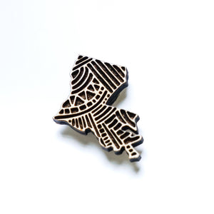 Louisiana State Wooden Magnet
