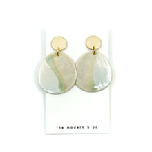 Zuri - Modern Circle Porcelain Hoop Earrings