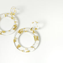 Gatsby Modern Resin Gold Flake Earrings