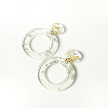 Gatsby Modern Resin Gold Flake Earrings