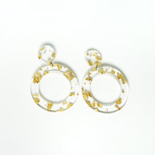 Gatsby Modern Resin Gold Flake Earrings