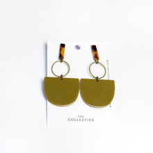 Sophie Tortoise and Olive Green Resin Earrings