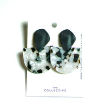 Oretha Matte Black + Acetate Earrings