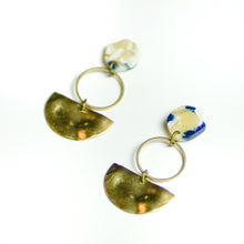 Josephine Raw Brass and Resin Earrings