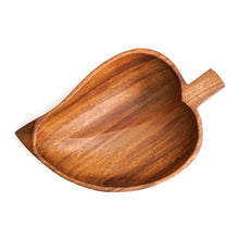 Vintage Wooden Leaf Bowl