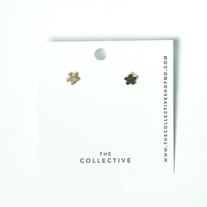 Mia Small Gold Plated Flower Studs