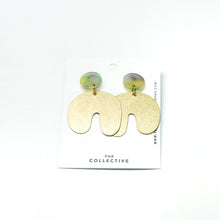 Poydras Modern Brass and Resin Mardi Gras Earrings