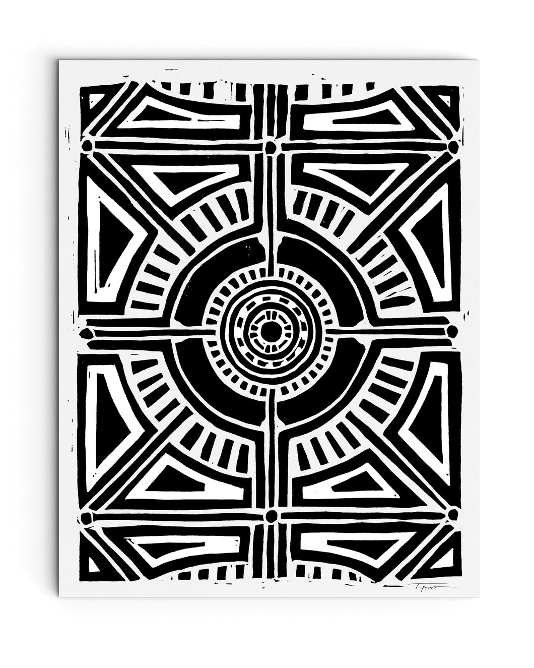 Geometric Circular Pattern | Block Print