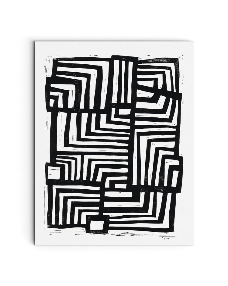 Moving Lines | Block Print