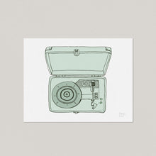 Vintage Record Player Musical Art Print