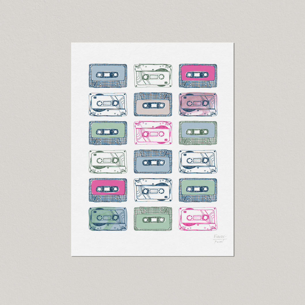 Cassettes Art Print