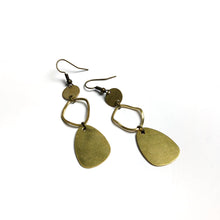 Louisa Organic Raw Brass Dangle Earrings