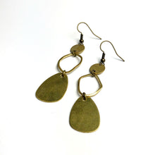 Louisa Organic Raw Brass Dangle Earrings