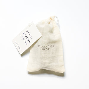 Eucalyptus and White Sage Bundles in Cotton Cloth Bag
