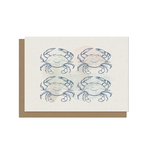 Four Crabs Blank Card