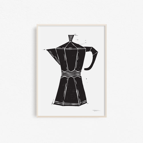 Modern Coffee/Espresso Maker | Kitchen Block Print