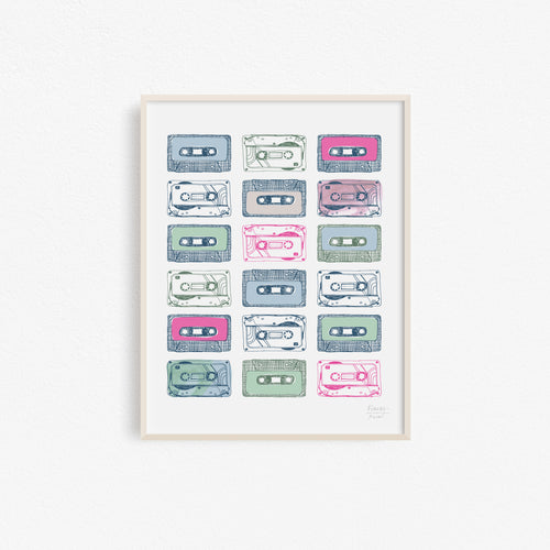 Cassettes Art Print