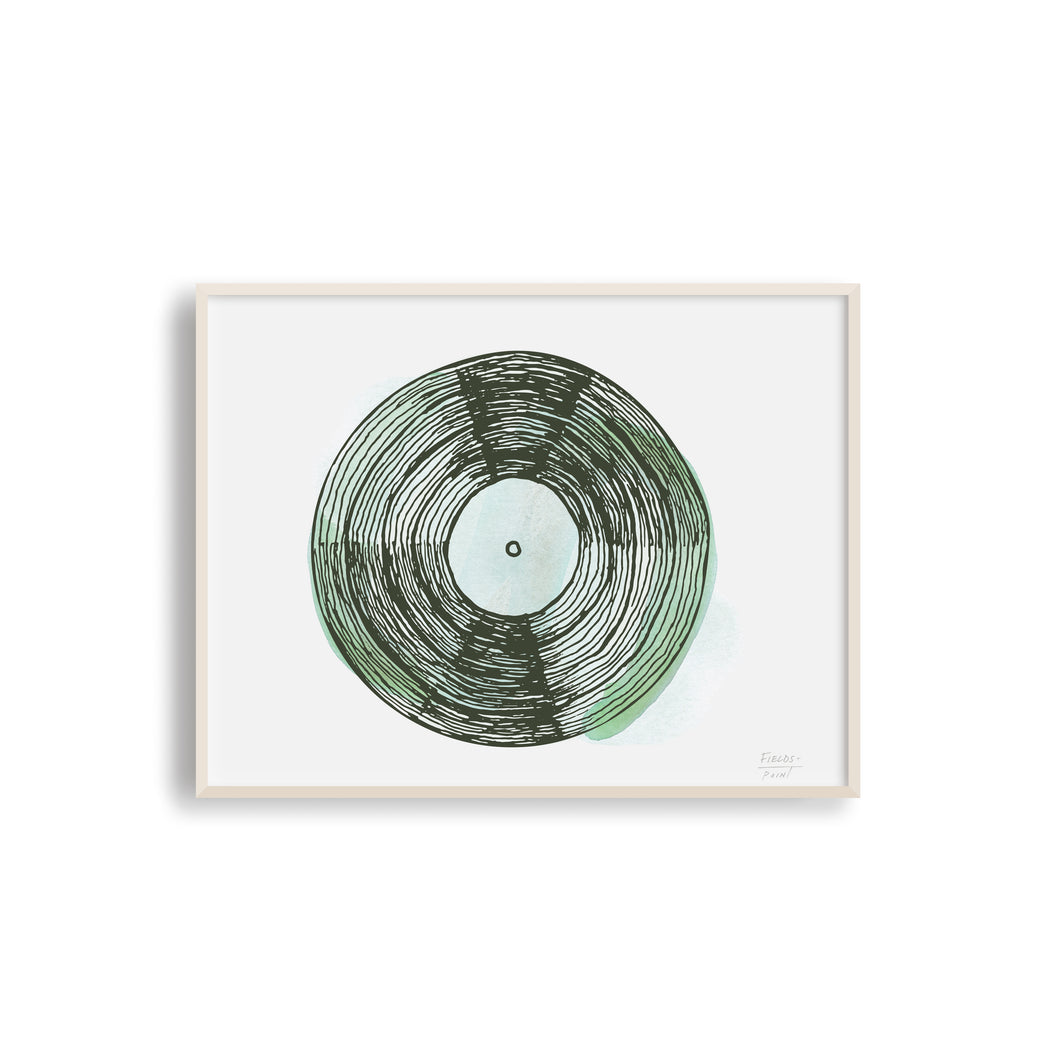 Vintage Vinyl Record Musical Art Print