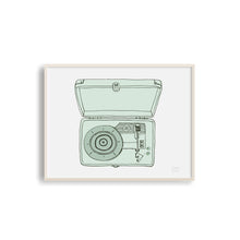 Vintage Record Player Musical Art Print