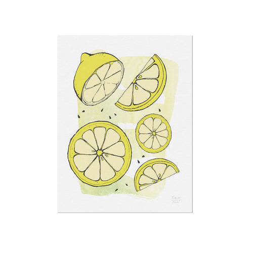 Funtastic Lemons Fruit and Kitchen Art Print